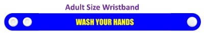 wash your hands blue wristband