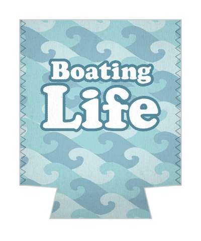water waves pattern boating life bold stickers, magnet