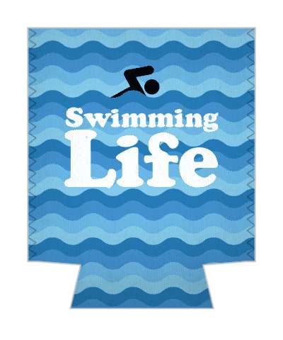 water waves pattern swimming life swimmer symbol stickers, magnet