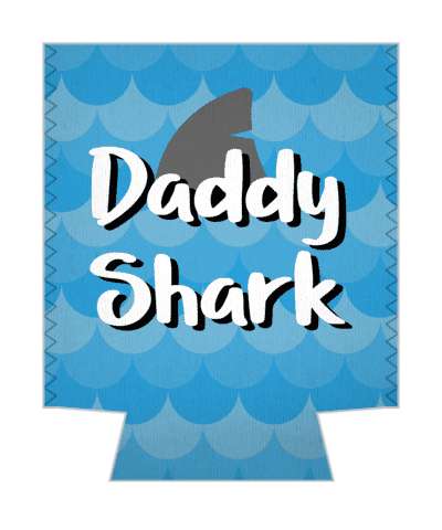 waves fin daddy shark stickers, magnet