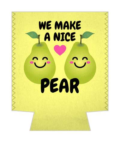 we make a nice pear two pears fruit heart pun stickers, magnet