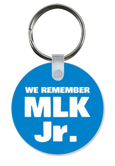 we remember mlk jr martin luther king jr memorial blue stickers, magnet