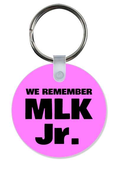 we remember mlk jr martin luther king jr memorial light magenta stickers, magnet