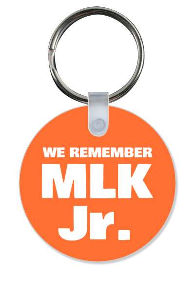 we remember mlk jr martin luther king jr memorial orange stickers, magnet