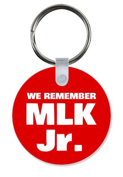 we remember mlk jr martin luther king jr memorial red stickers, magnet