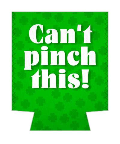 wearing green prank cant pinch this four leaf clover stickers, magnet