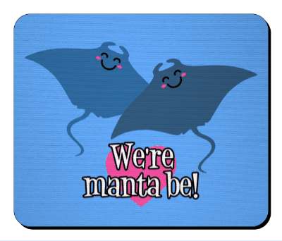 were manta be manta rays smile face heart stickers, magnet