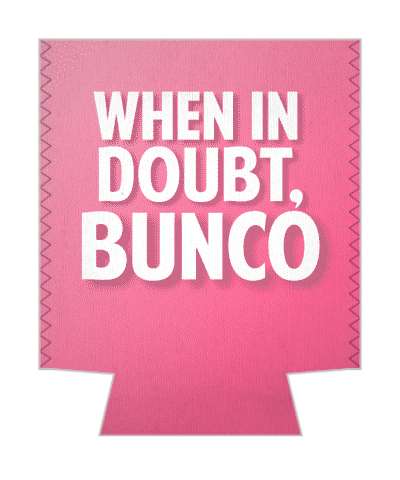 when in doubt bunco pink stickers, magnet