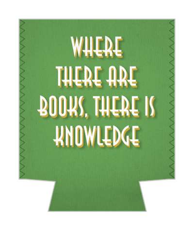 where there are books there is knowledge retro look stickers, magnet