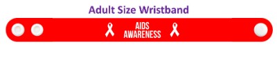 white aids red awareness ribbon wristband