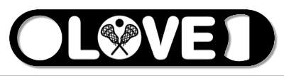 white black love lacrosse crossed sticks ball stickers, magnet
