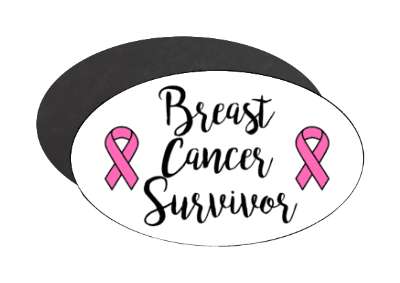 white breast cancer survivor pink breast cancer awareness ribbons stickers, magnet