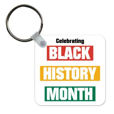 white celebrating black history month rectangles bold block stickers, magnet