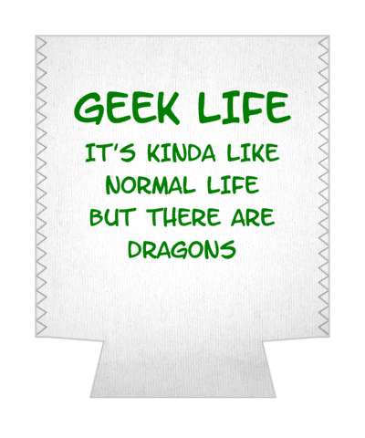 white geek life its kinda like normal life but there are dragons stickers, magnet