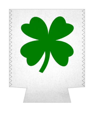 white green four leaf clover stickers, magnet