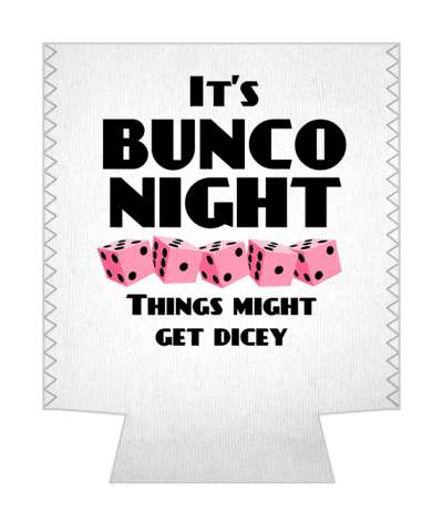 white its bunco night things might get dicey stickers, magnet