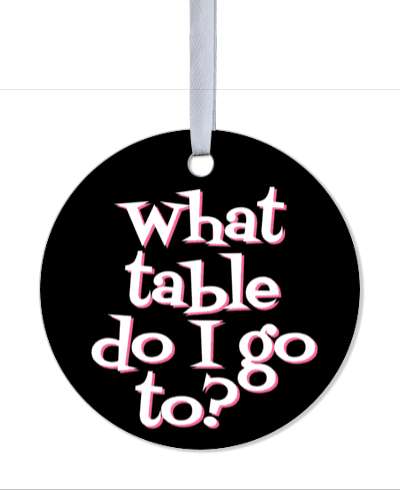 white pink black what table do i go to bunco game saying stickers, magnet