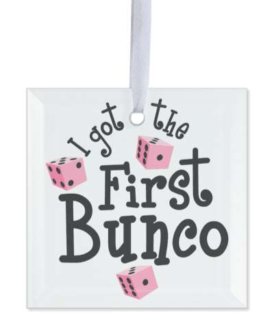 white pink dice i got the first bunco stickers, magnet