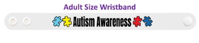 white puzzle pieces autism awareness wristband