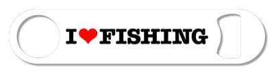 white red black i heart fishing fish love fisher stickers, magnet