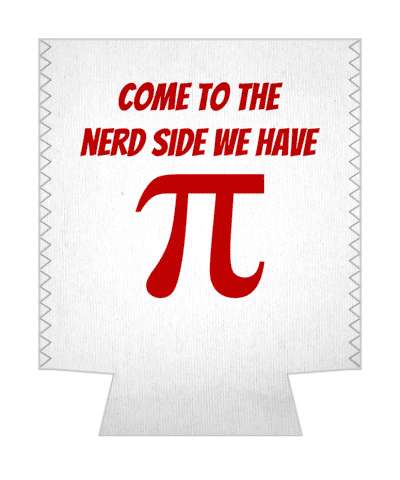 white red come to the nerd side we have pi symbol stickers, magnet