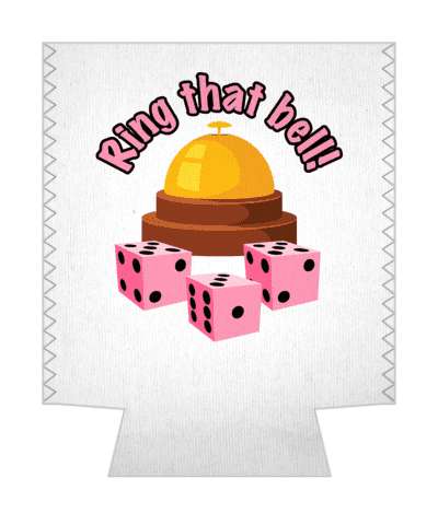 white ring that bell bunco dice stickers, magnet