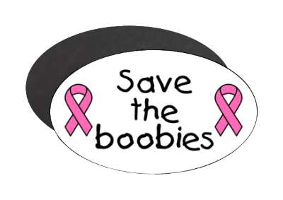 white save the boobies pink breast cancer awareness ribbons stickers, magnet