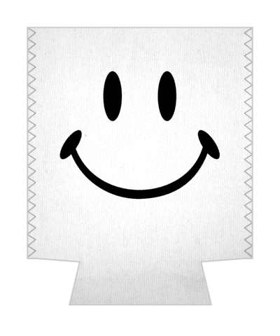 white smile face classic awesome fun stickers, magnet