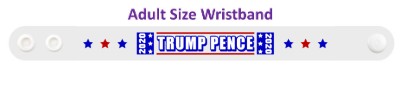 white trump pence 2020 six stars wristband