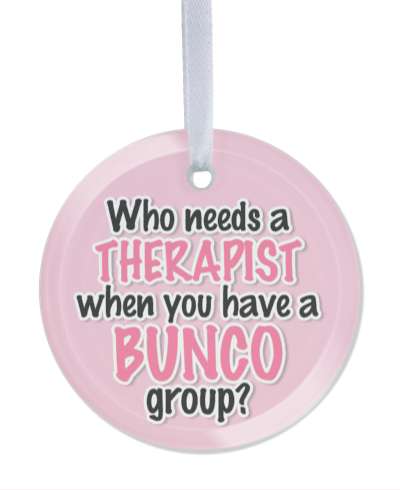who needs a therapist when you have a bunco group pink stickers, magnet