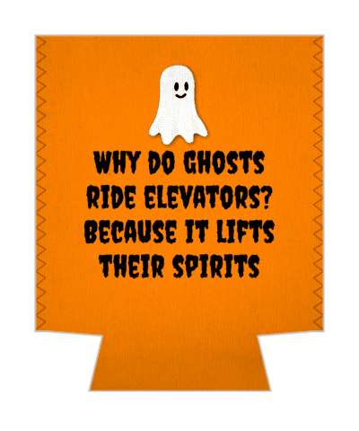 why do ghosts ride elevators because it lifts their spirits pun stickers, magnet