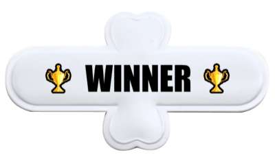 winner trophy award stickers, magnet