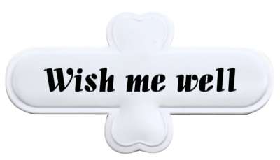 wish me well family hospital stickers, magnet