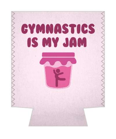 word play gymnastics is my jam posing stick figure in jar stickers, magnet