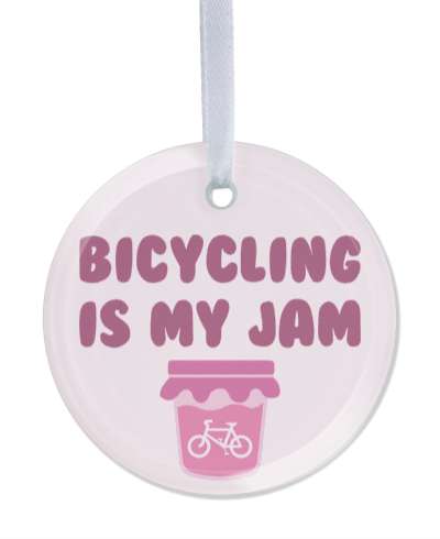 wordplay bike in jar bicycling is my jam stickers, magnet
