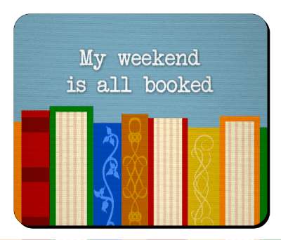 wordplay funny my weekend is all booked stickers, magnet