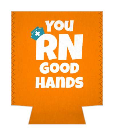 wordplay orange you rn good hands stickers, magnet