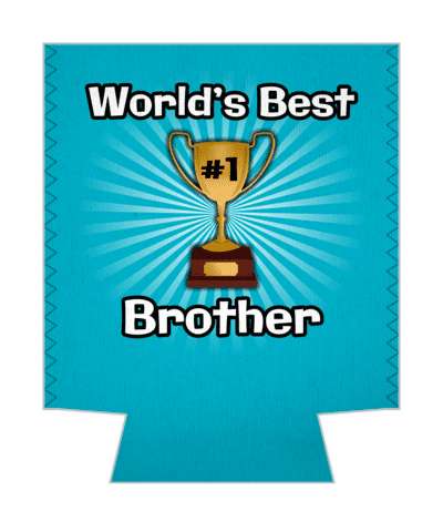 worlds best brother number one trophy rays blue stickers, magnet