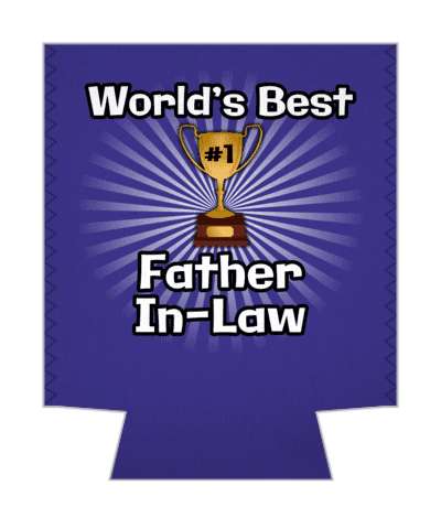 worlds best father in law number one trophy rays blue stickers, magnet
