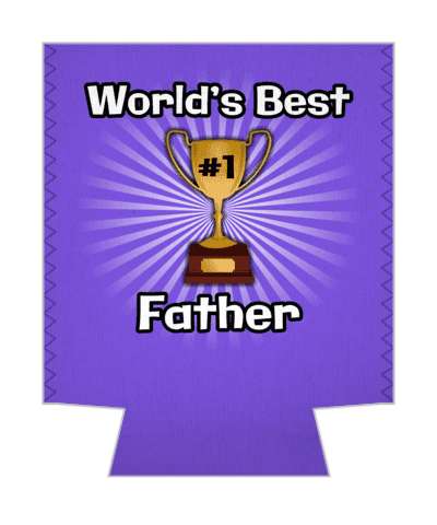 worlds best father number one trophy rays purple stickers, magnet