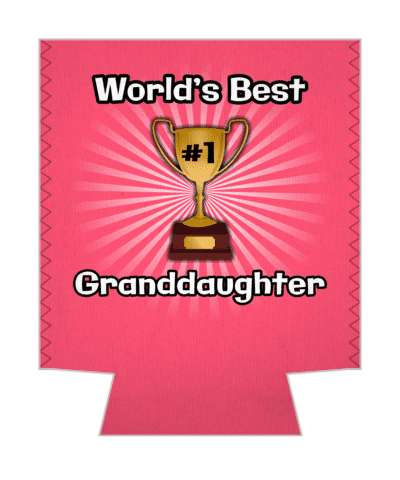 worlds best granddaughter number one trophy rays pink stickers, magnet