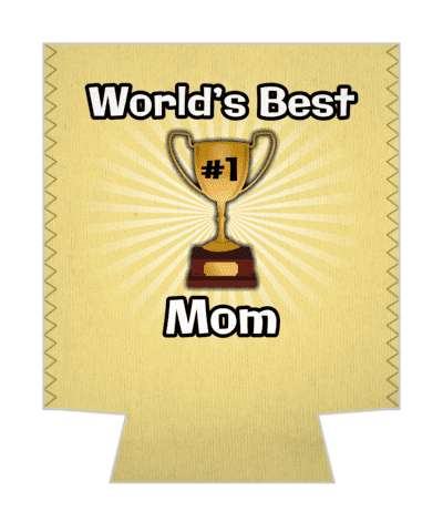 worlds best mom number one trophy rays pale yellow stickers, magnet