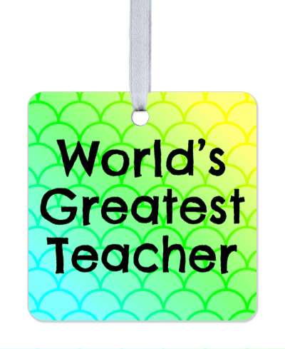 worlds greatest teacher cute pattern gradient colorful stickers, magnet