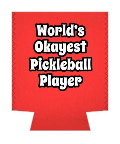 worlds okayest pickleball player red white stickers, magnet