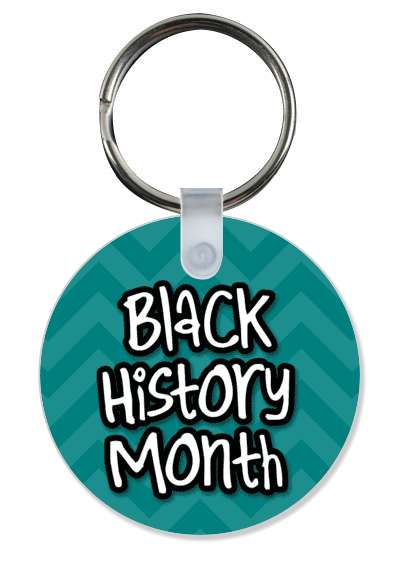 written black history month teal chevron stickers, magnet