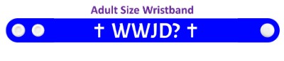 wwjd what would jesus do blue wristband