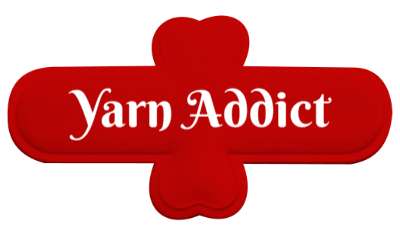 yarn addict knitting stickers, magnet