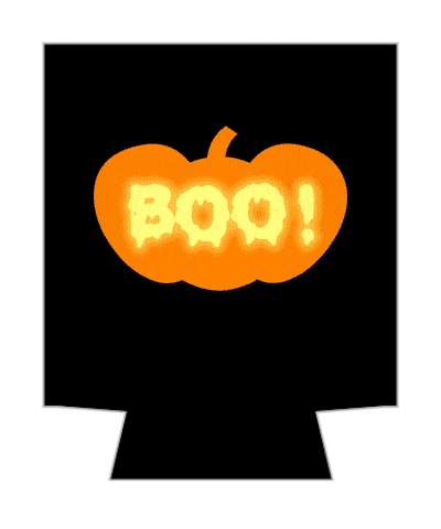yellow boo pumpkin orange black stickers, magnet