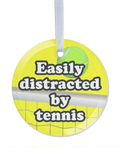 yellow easily distracted by tennis net stickers, magnet