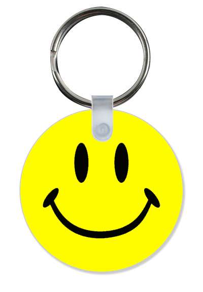 yellow happy smile face bright classic joy stickers, magnet